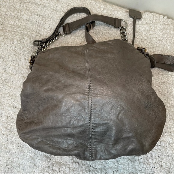 Badgley Mischka Grey Leather Convertible Crossbody - Picture 5 of 12